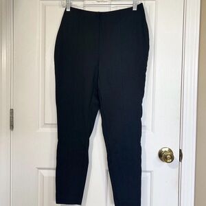 J. Jill Medium Petite Black Ponte Smoothing Pants Pull-On Center Seam Career